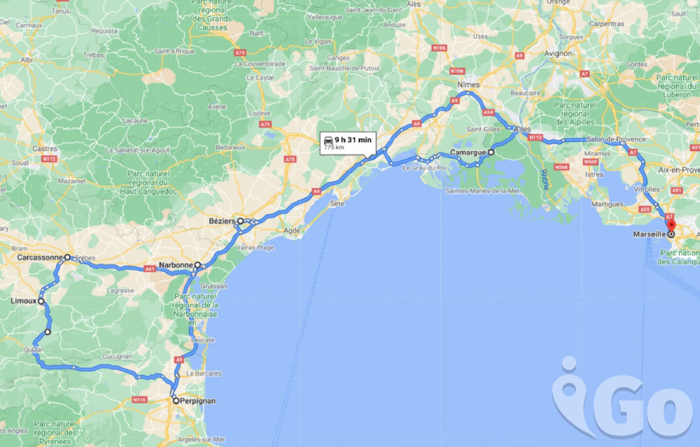 mapa Languedoc